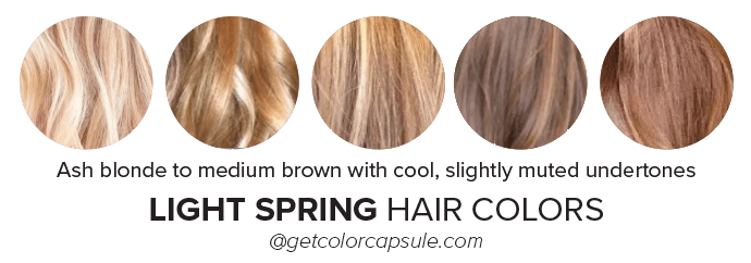 Best ideal hair colors for light spring color season